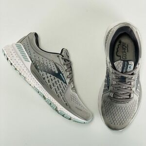 Brooks Adrenaline 21 Womens 7.5 Grey Cushion Comfort Road Running Shoes Gym Walk
